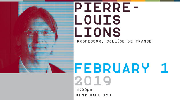 Picture: PSD colloquium: Pierre-Louis Lions, College de France, Mean Field Games: What? Why? How?